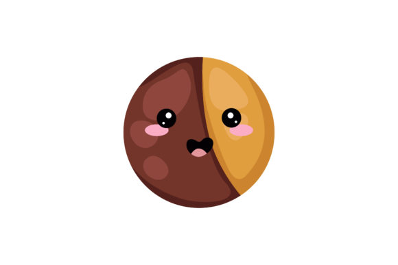 A Half Chocolate Cookie Kawaii