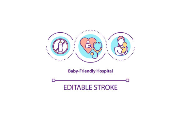 Baby-friendly Hospital Concept Icon