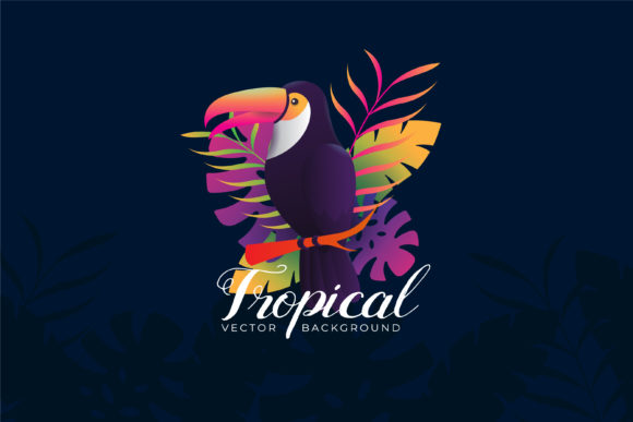 Background with Tropical Toucan Theme