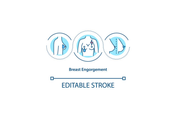 Breast Engorgement Concept Icon