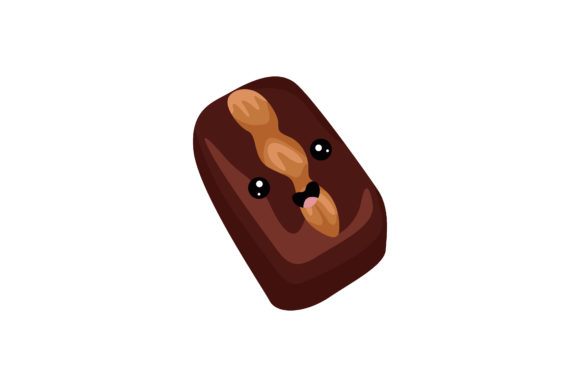Chocolate Brownie with Peanut Jam Kawaii