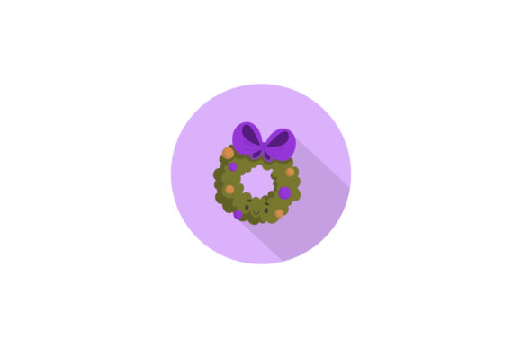 Christmas Icon Decoration Green Purple