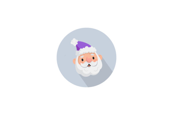 Christmas Icon Santa Purple Hat
