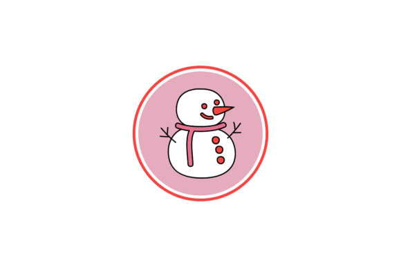 Christmas Icon Snowman Scarf Pink