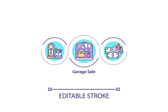 Garage Sale Concept Icon Review