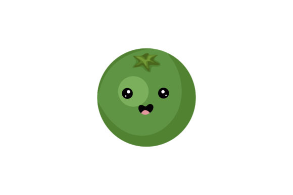 Green Orange Kawaii Illustration