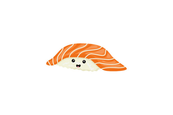 Nigiri Sushi Kawaii Illustration