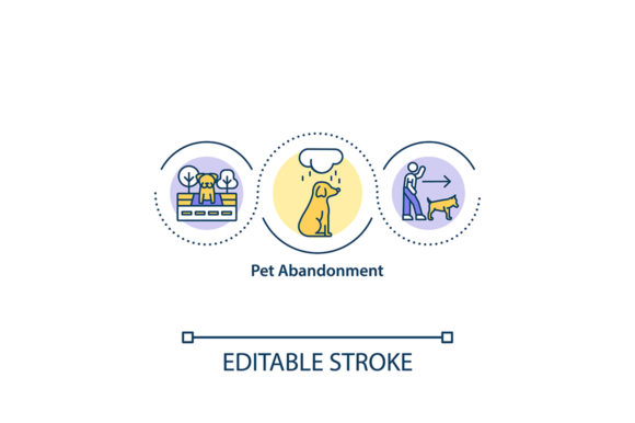Pet Abandonment Concept Icon