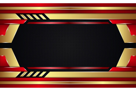 Red Gold Black Geometric Background