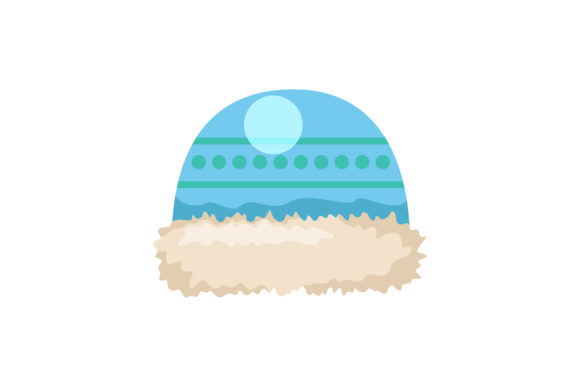 Suitable Blue Knitted Hat Illustration