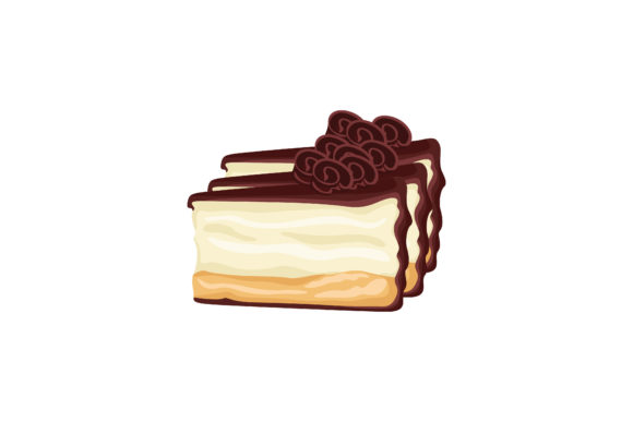 Sweet Cool Choco Cakes Illustration