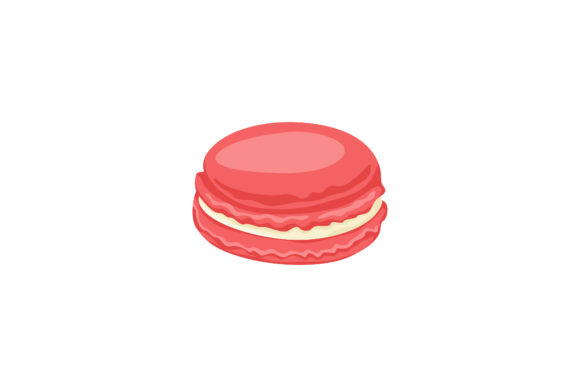 Sweet Pink Macaron Illustration