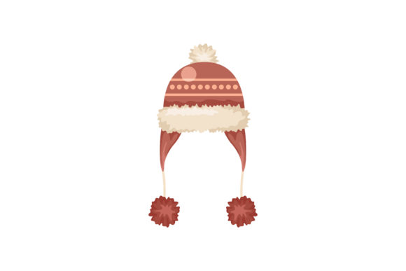Unique Brown Knitted Hat Illustration